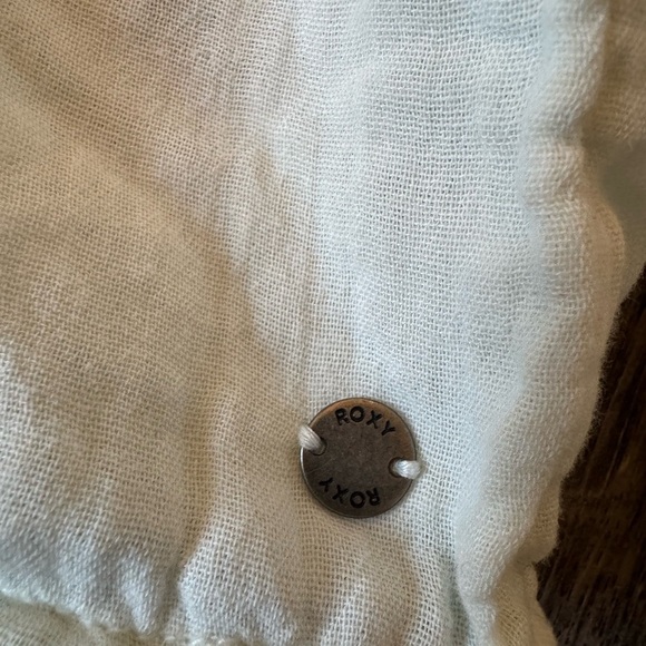 Roxy Boho Embroidered Mint Cropped Top- Medium - Picture 3 of 6